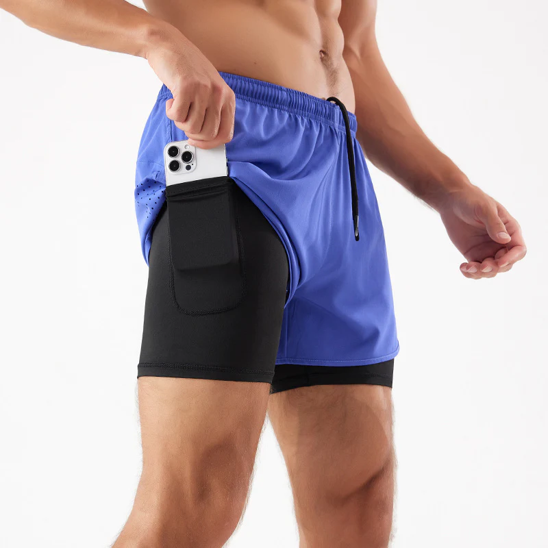 Arvexor | Heren Performance Dubbele Laag Shorts – Sportieve Shorts met Veilige Zak