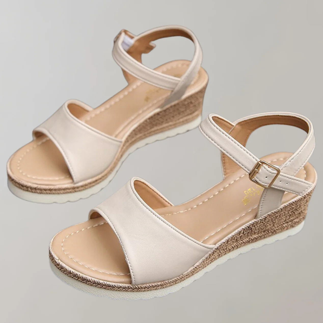 Gelora | Platformsandalen met sleehak voor dames – verstelbare bandjes, comfortabele zomersandalen met hak, open teen, casual model