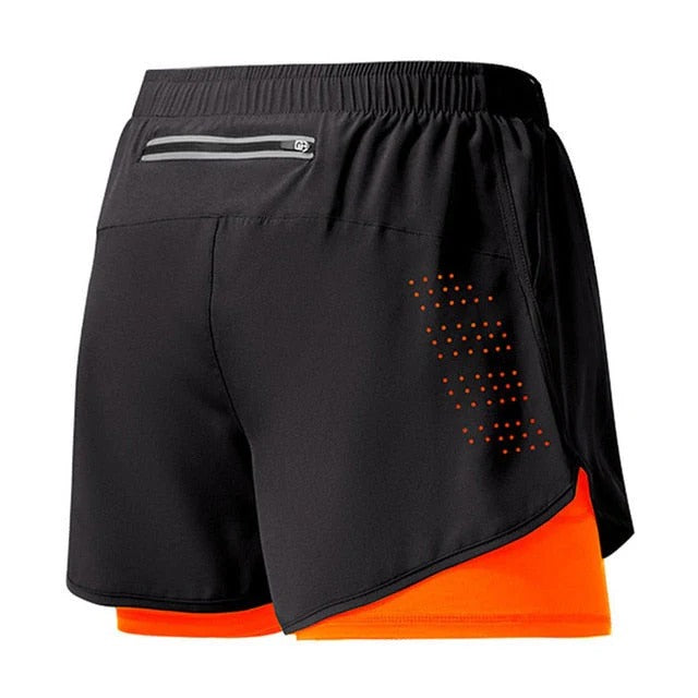 Arvexor | Heren Performance Dubbele Laag Shorts – Sportieve Shorts met Veilige Zak