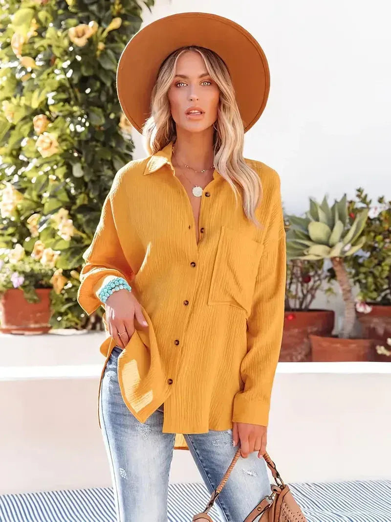 Zylessa | Damesblouse met knopen en lange mouwen