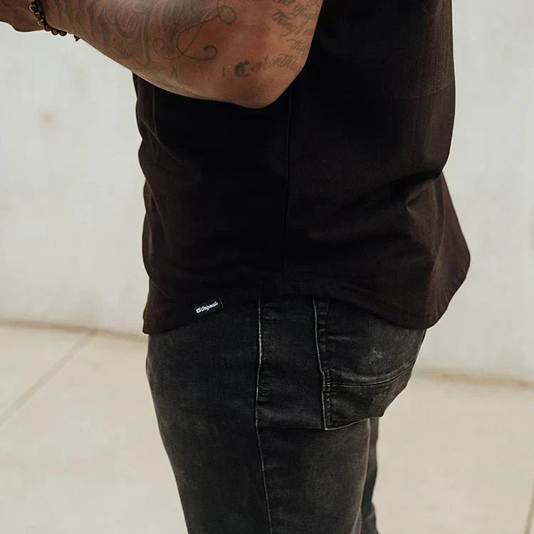 Kaelen | T-shirt homme coupe slim - T-shirt en coton confortable pour une tenue décontractée