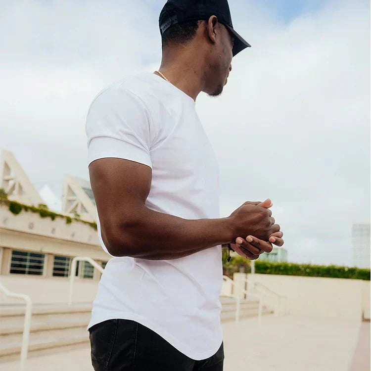 Kaelen | T-shirt homme coupe slim - T-shirt en coton confortable pour une tenue décontractée
