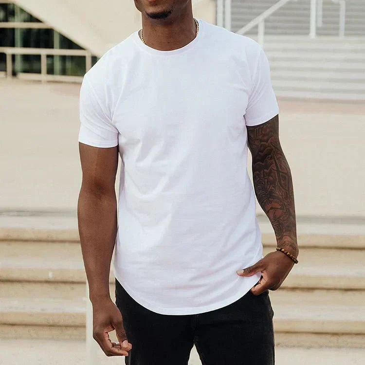 Kaelen | T-shirt homme coupe slim - T-shirt en coton confortable pour une tenue décontractée