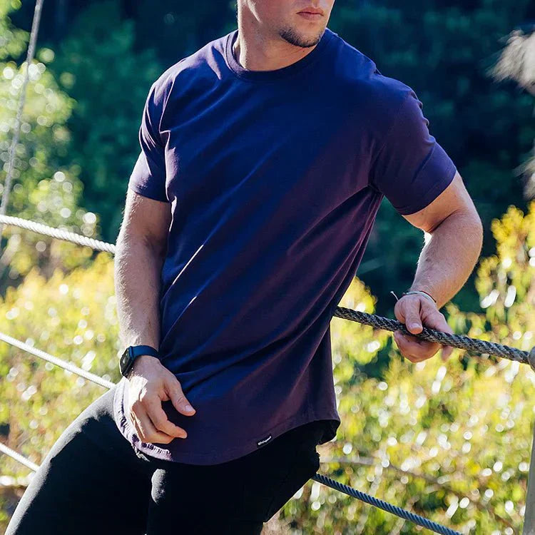 Kaelen | T-shirt homme coupe slim - T-shirt en coton confortable pour une tenue décontractée