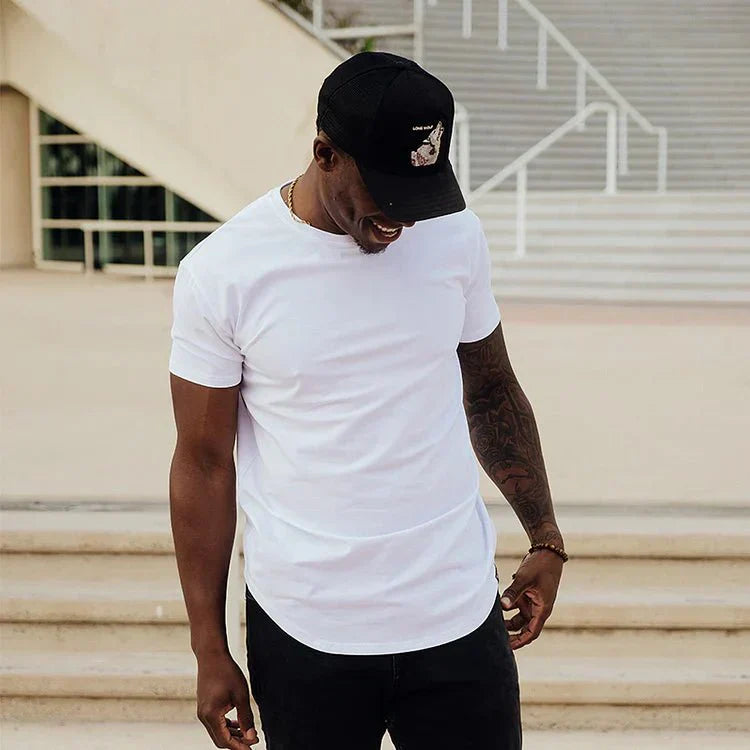 Kaelen | T-shirt homme coupe slim - T-shirt en coton confortable pour une tenue décontractée