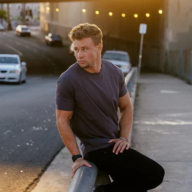 Kaelen | T-shirt homme coupe slim - T-shirt en coton confortable pour une tenue décontractée