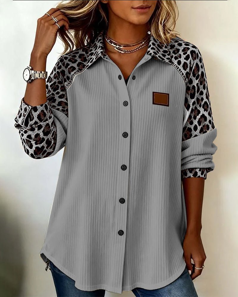 Jalivra | Dames Blouse met Luipaardprint – Lichtgewicht Katoen-Linnen Shirt