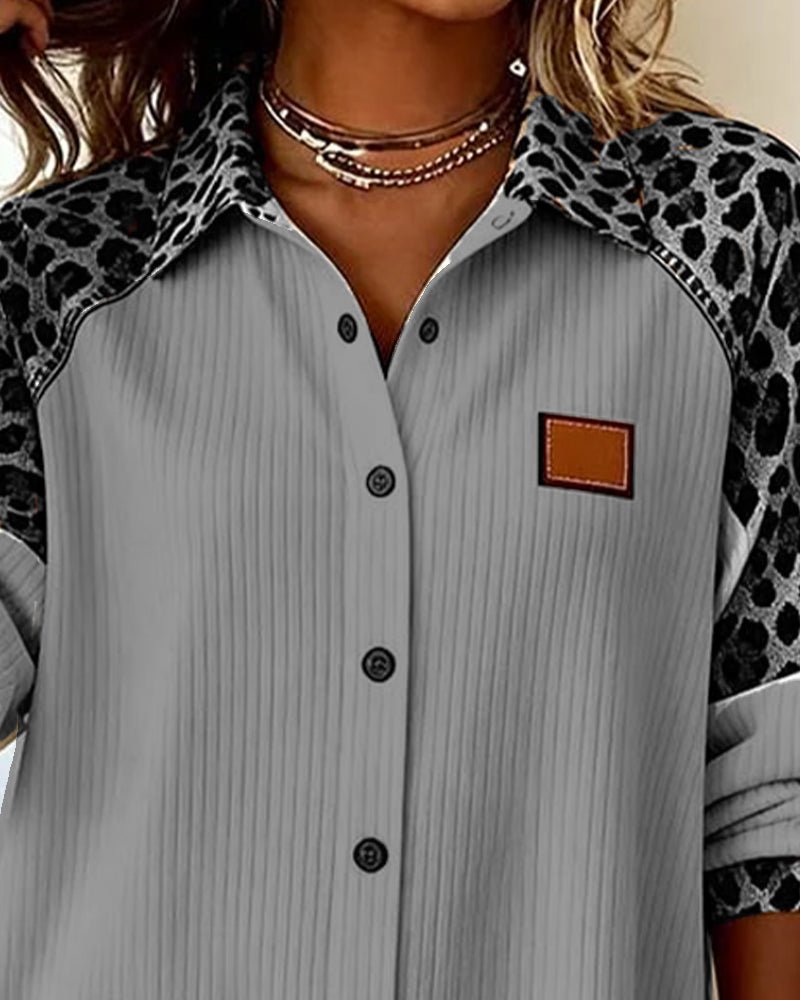 Jalivra | Dames Blouse met Luipaardprint – Lichtgewicht Katoen-Linnen Shirt