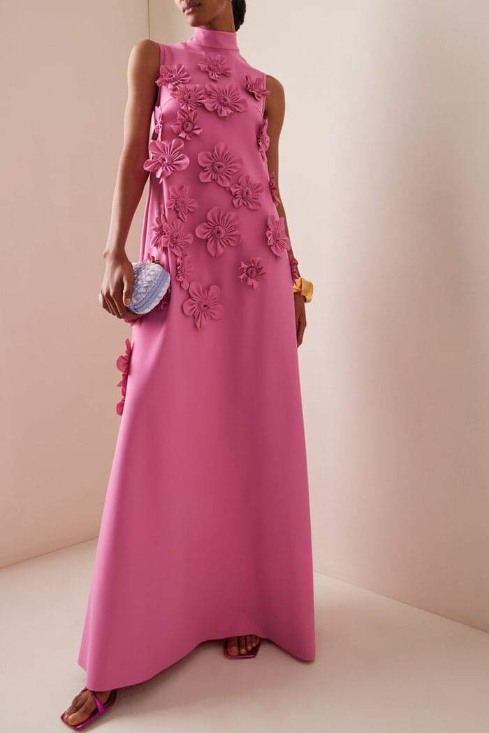 Fenlora | Mouwloze bloemen maxi-jurk voor dames – elegante avondjurk