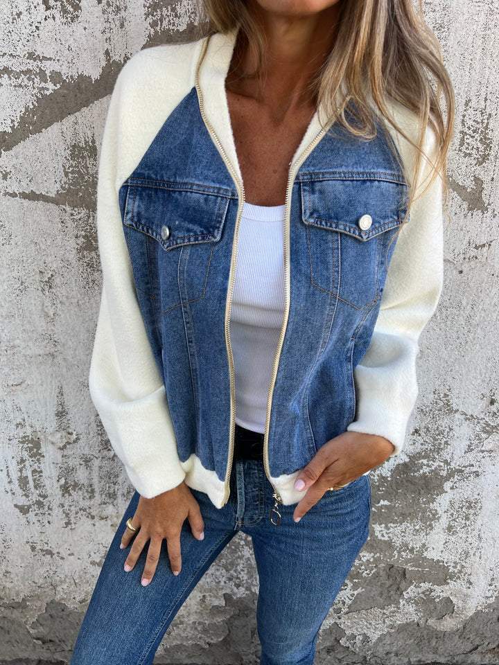 Rosalind | Veste en jean élégante pour femme – Vêtement d'extérieur stylé, décontracté et polyvalent