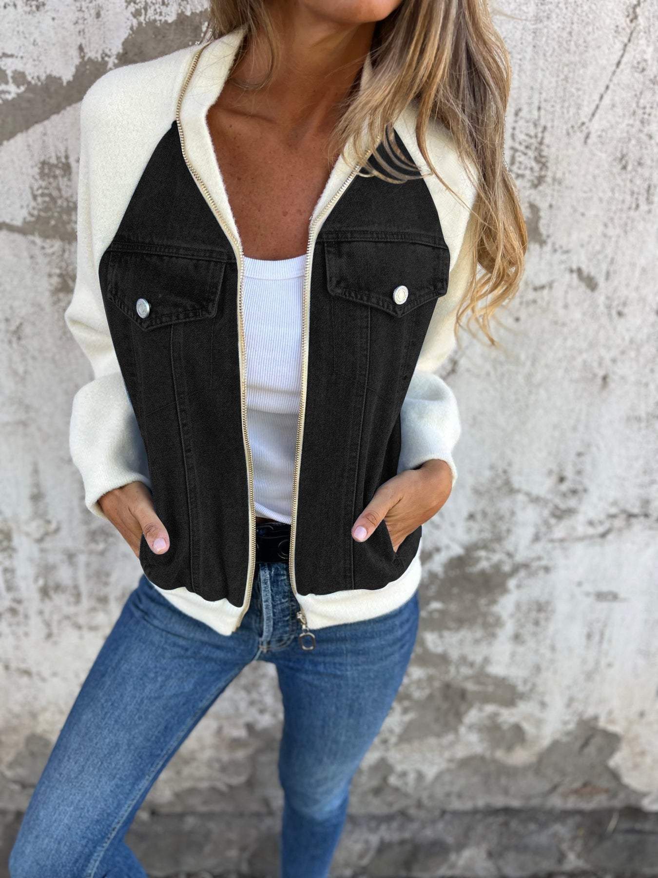 Rosalind | Veste en jean élégante pour femme – Vêtement d'extérieur stylé, décontracté et polyvalent