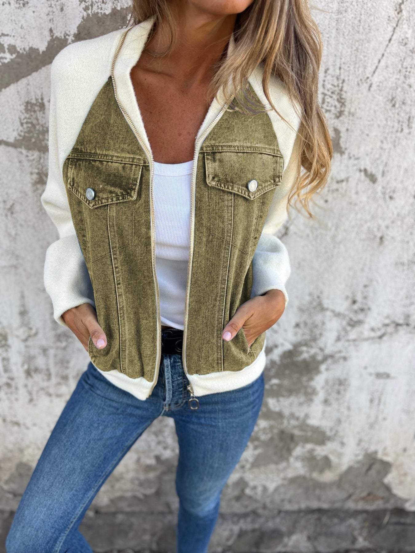 Rosalind | Veste en jean élégante pour femme – Vêtement d'extérieur stylé, décontracté et polyvalent