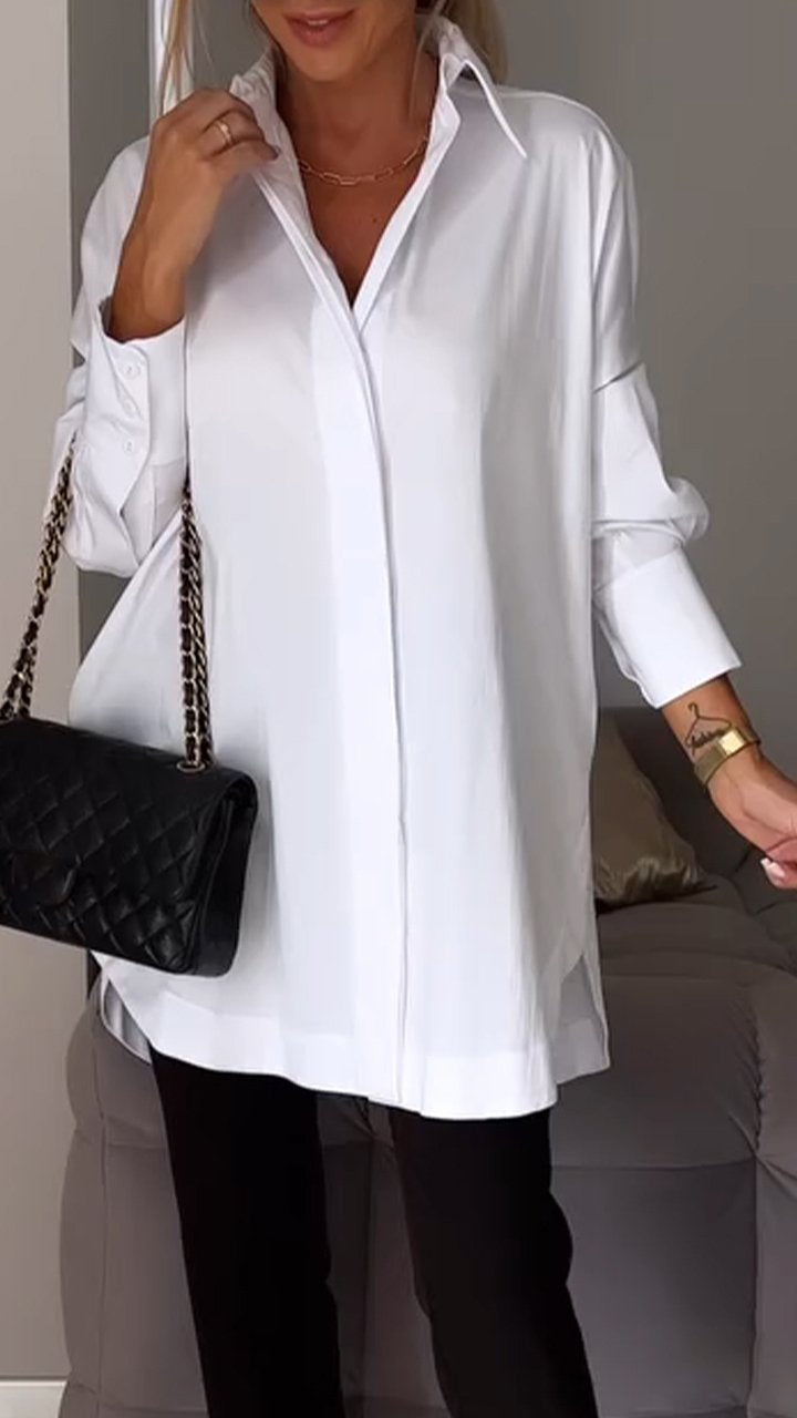 Sarielle | Dames overhemd met revers en knoopsluiting – Elegante blouse