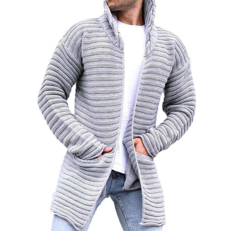 Solric | Heren mid-lengte gebreid vest – opstaande kraag, casual laagjes-trui