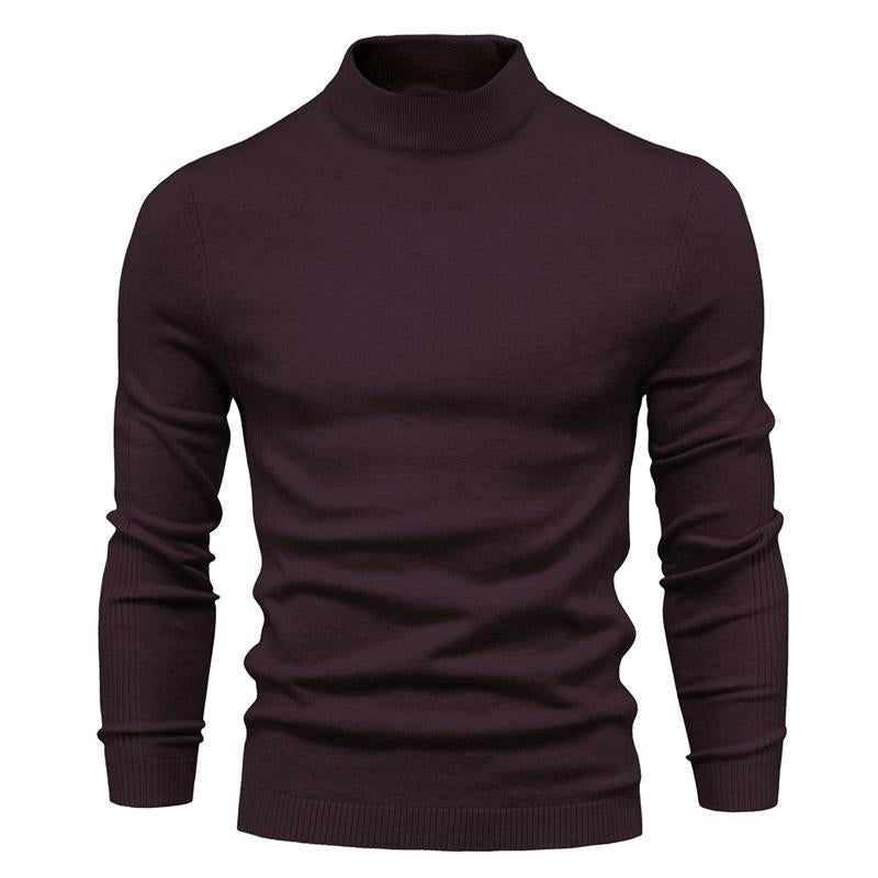 Huxley | Klassieke coltrui voor heren – Effen gebreide pullover, warm met lange mouwen
