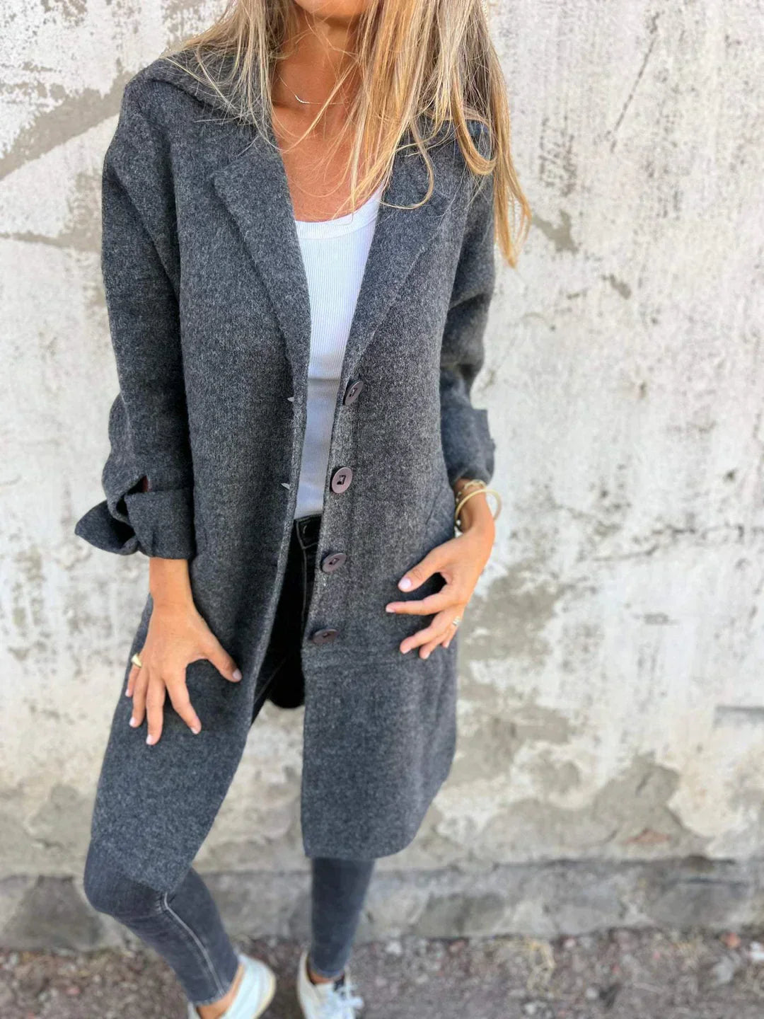 Jorynna | Manteau en maille décontracté pour femme – Coupe ample, léger et doux, idéal pour l'automne et l'hiver