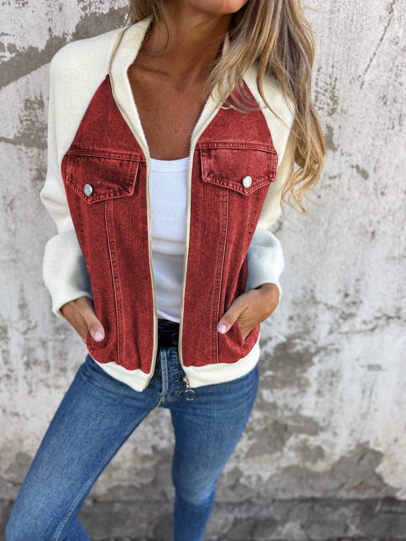 Rosalind | Veste en jean élégante pour femme – Vêtement d'extérieur stylé, décontracté et polyvalent