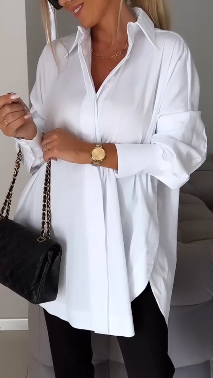 Sarielle | Dames overhemd met revers en knoopsluiting – Elegante blouse