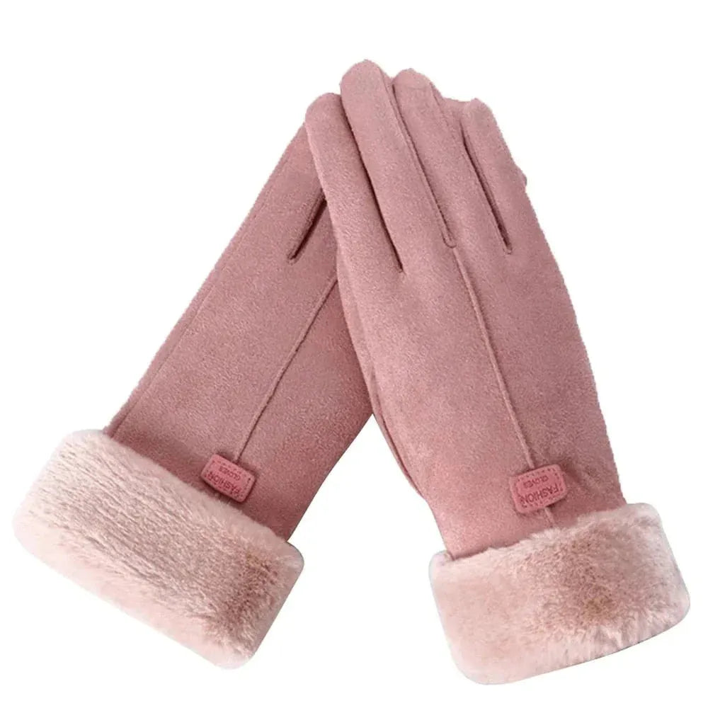 VelvetTouch | Gants élégants pour femmes, doublés de fourrure – chauds, imperméables et résistants au vent