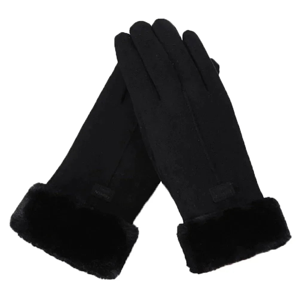 VelvetTouch | Gants élégants pour femmes, doublés de fourrure – chauds, imperméables et résistants au vent