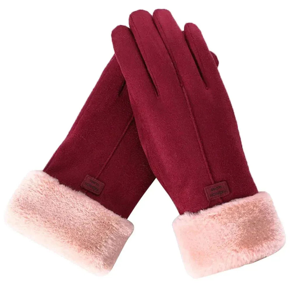 VelvetTouch | Gants élégants pour femmes, doublés de fourrure – chauds, imperméables et résistants au vent
