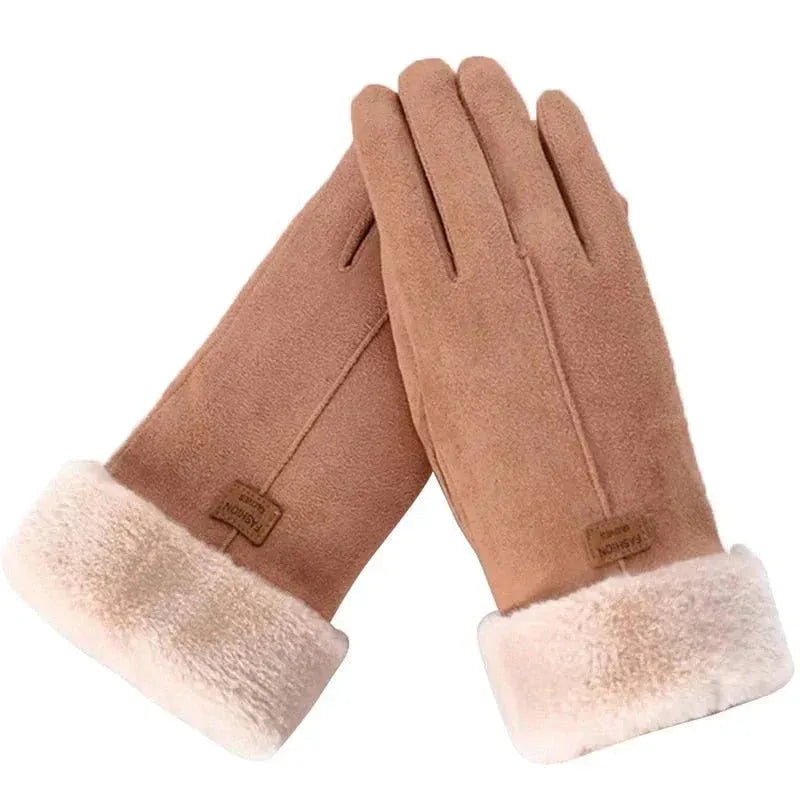 VelvetTouch | Gants élégants pour femmes, doublés de fourrure – chauds, imperméables et résistants au vent