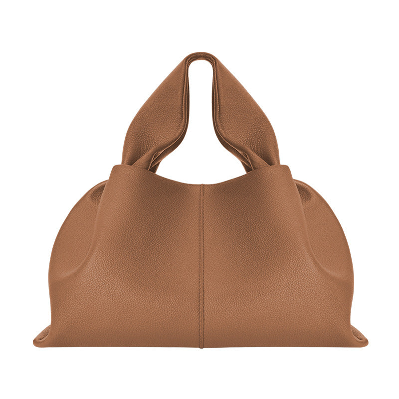 Solvia | Petit sac cabas vintage en cuir souple, sac à main léger pour un usage quotidien