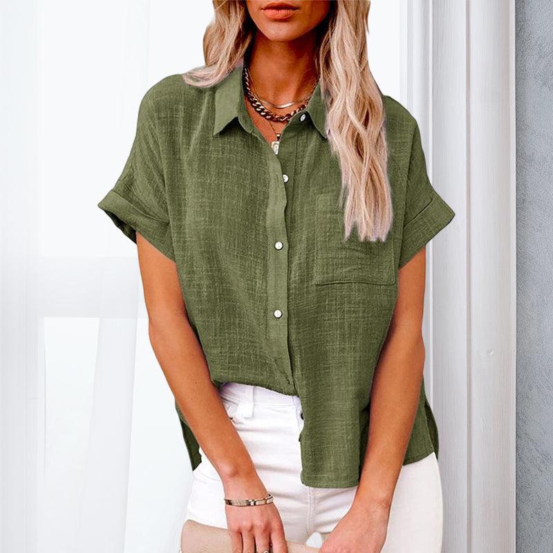 Lunira | Trendy damesblouse – Casual top met korte mouwen voor dagelijks gebruik