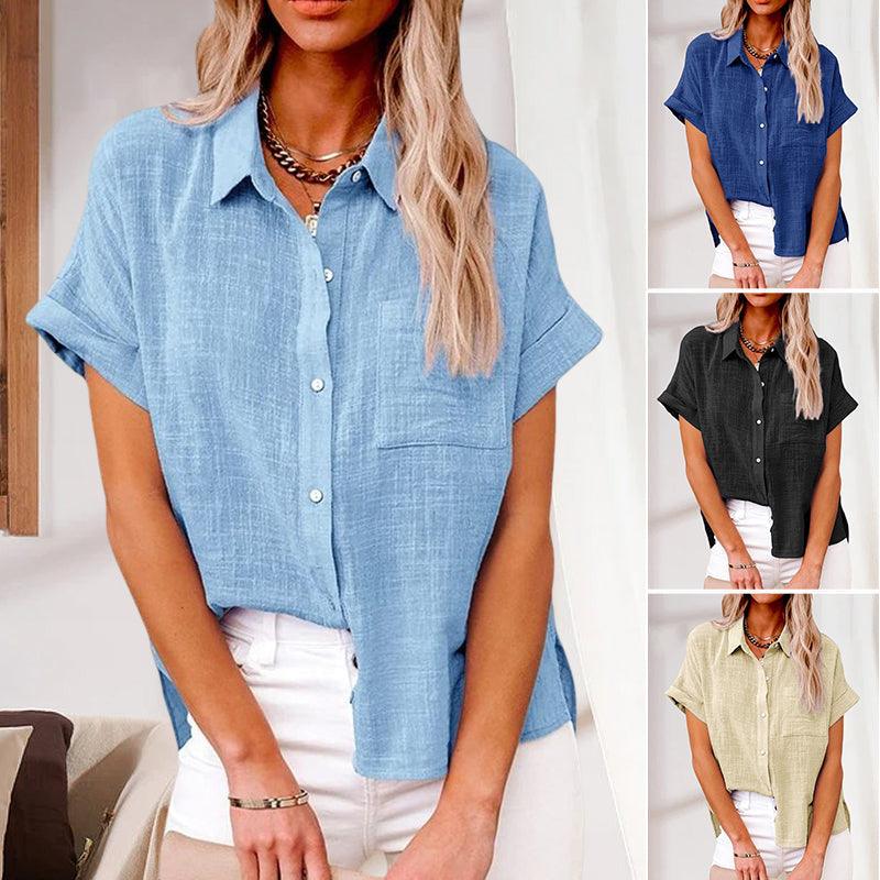 Lunira | Trendy damesblouse – Casual top met korte mouwen voor dagelijks gebruik