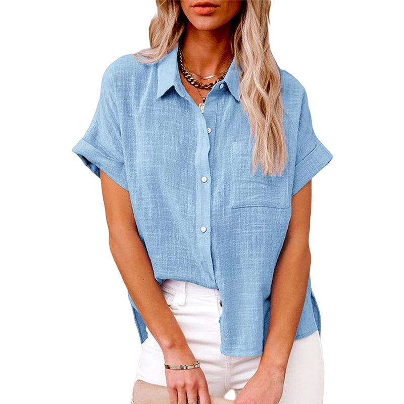 Lunira | Trendy damesblouse – Casual top met korte mouwen voor dagelijks gebruik