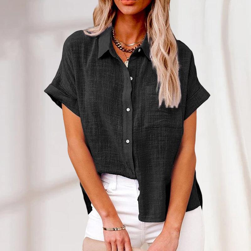Lunira | Trendy damesblouse – Casual top met korte mouwen voor dagelijks gebruik