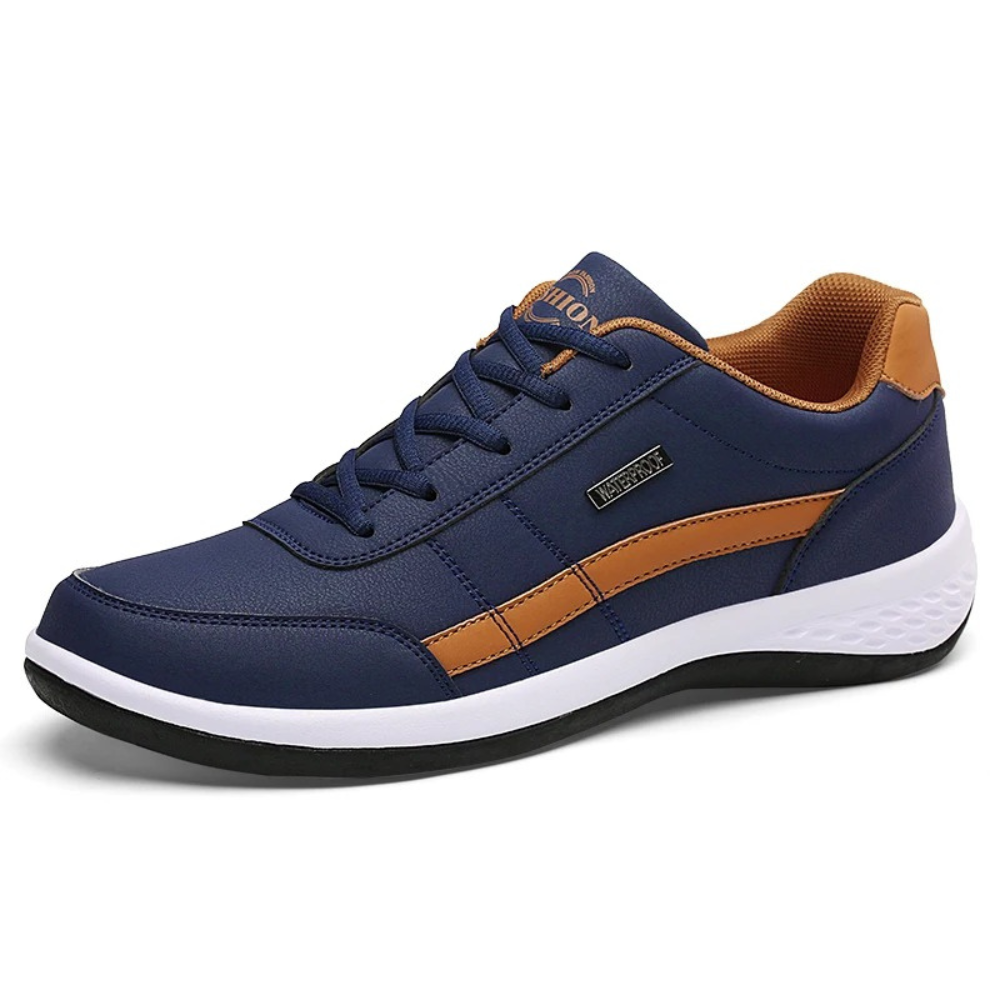Velmont | Heren Leren Orthopedische Sneakers – Ondersteunende Inlegzool, Antislipzool
