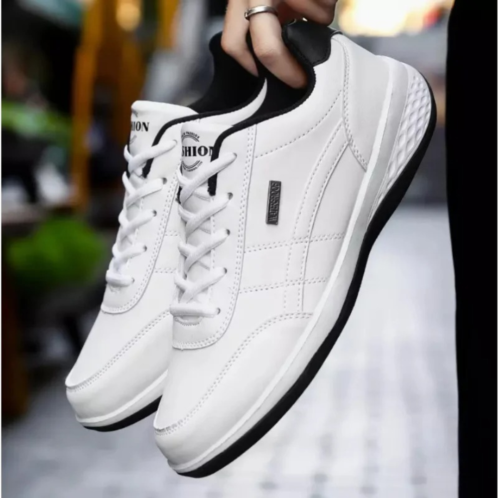 Velmont | Heren Leren Orthopedische Sneakers – Ondersteunende Inlegzool, Antislipzool