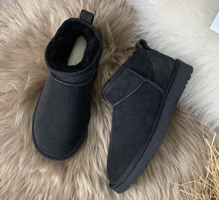 ToastWalk | Bottes compensées chaudes doublées de fourrure pour femmes - Chaussures d'hiver, bottines confortables à enfiler