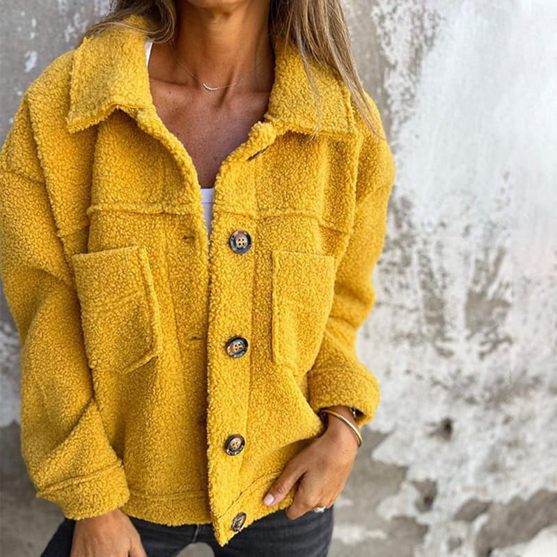 Wynira | Veste blazer en fausse fourrure duveteuse pour femme - Douce fourrure synthétique, vêtement d'extérieur chaud et confortable