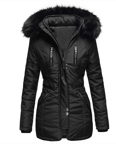 Halric | Elegante winterjas voor dames – Warme overjas van wolmix, stijlvolle lange jas