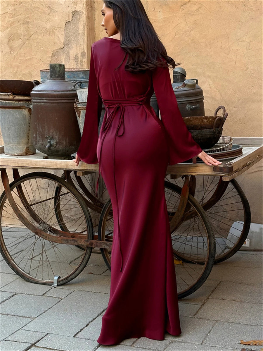 Kirelly | Mermaid avondjurk voor dames – elegante slim fit maxi-jurk
