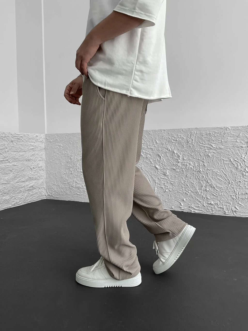 Uthman | Casual corduroy broek voor heren – Loszittende broek, relaxte casual streetwear