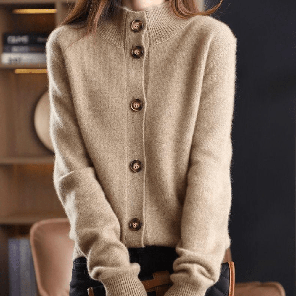 Halythra | Warme Damenstrickjacke – Bequemer Strickpullover, stylisches, lässiges Oberteil zum Drunterziehen für Herbst und Winter