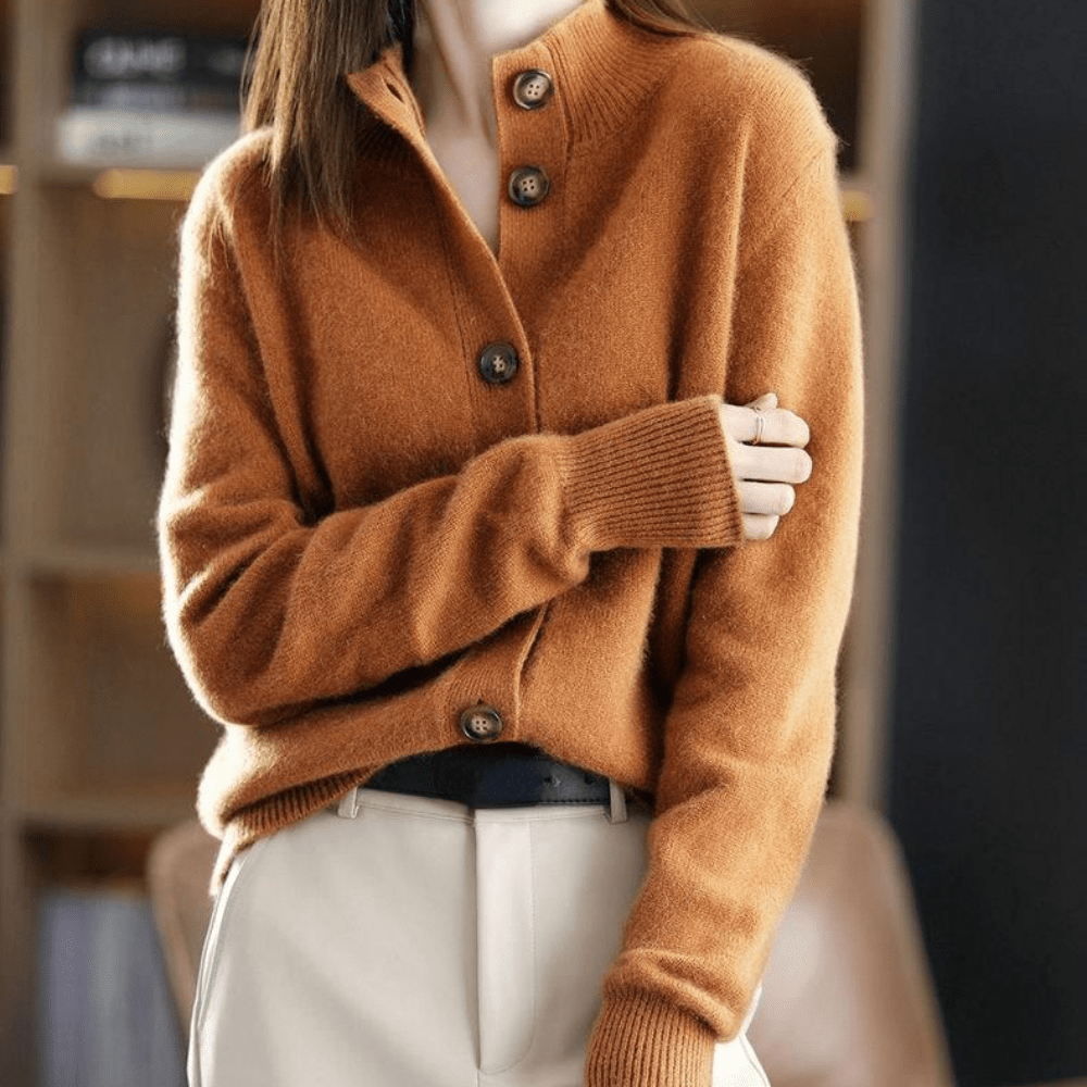 Halythra | Gilet chaud pour femme – Pull en maille confortable, haut décontracté et élégant à superposer pour l'automne et l'hiver