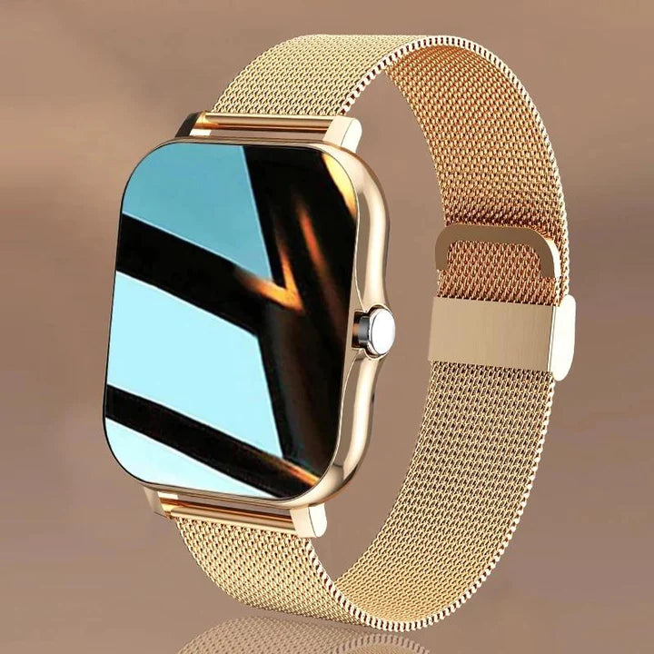LuxeTime | Elegant Smartwatch voor vrouwen - Fitnesstracker, hartslagmonitor, stijlvol ontwerp