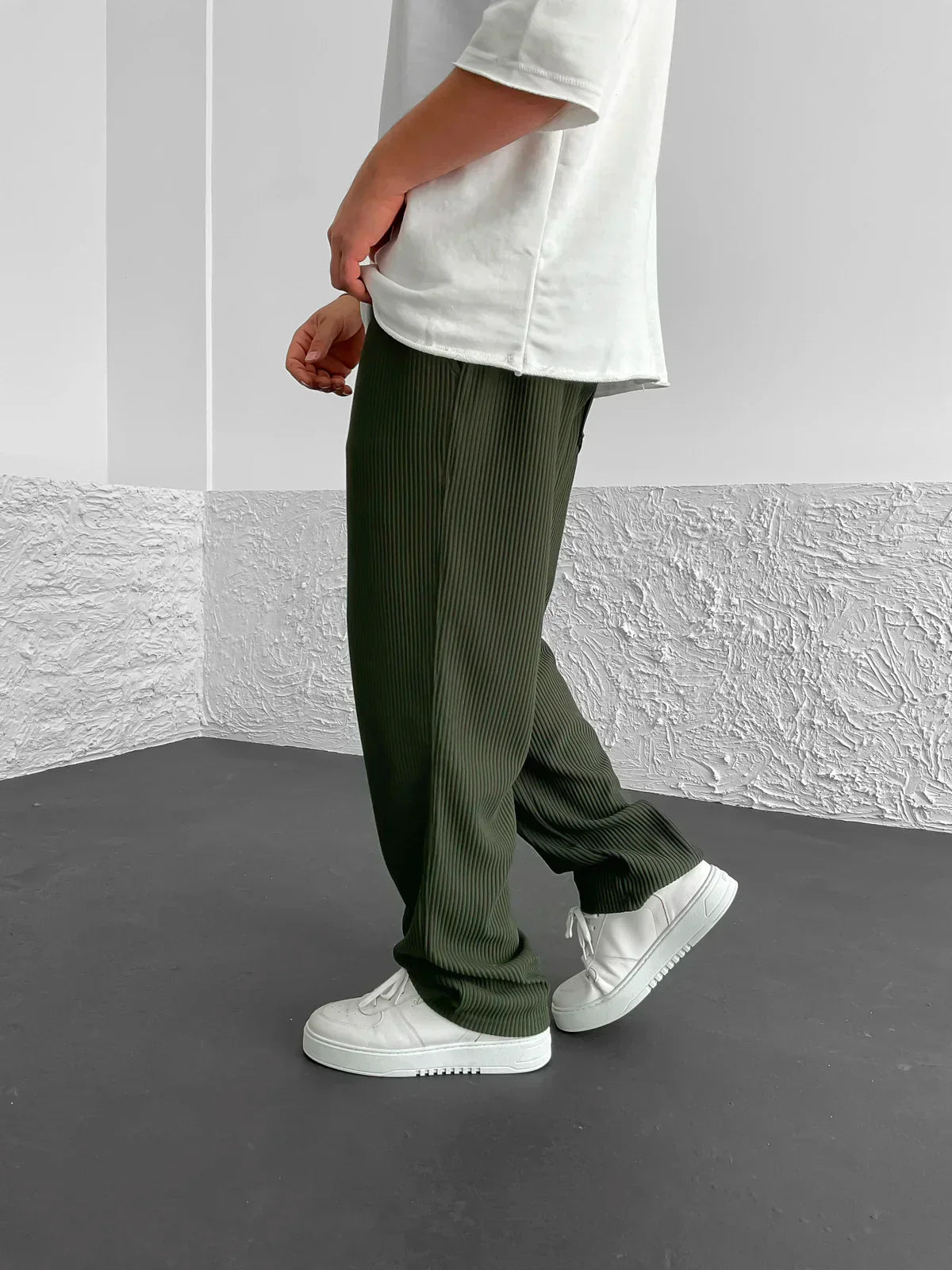 Uthman | Casual corduroy broek voor heren – Loszittende broek, relaxte casual streetwear