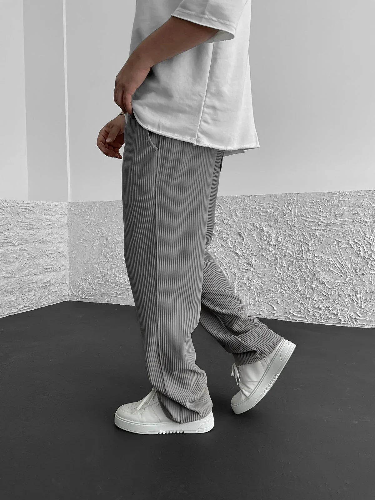 Uthman | Casual corduroy broek voor heren – Loszittende broek, relaxte casual streetwear