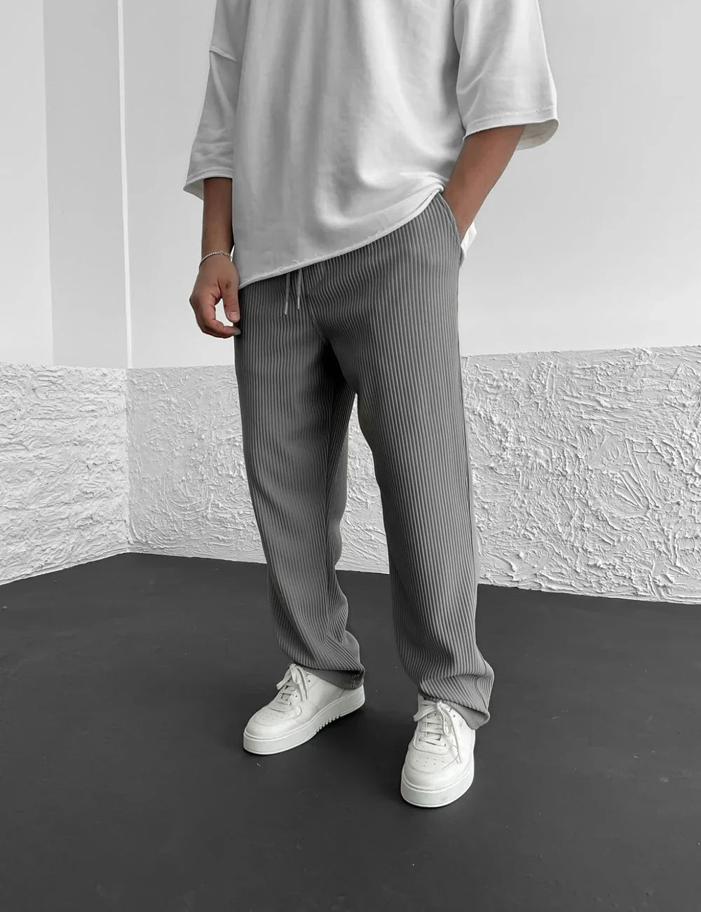 Uthman | Casual corduroy broek voor heren – Loszittende broek, relaxte casual streetwear