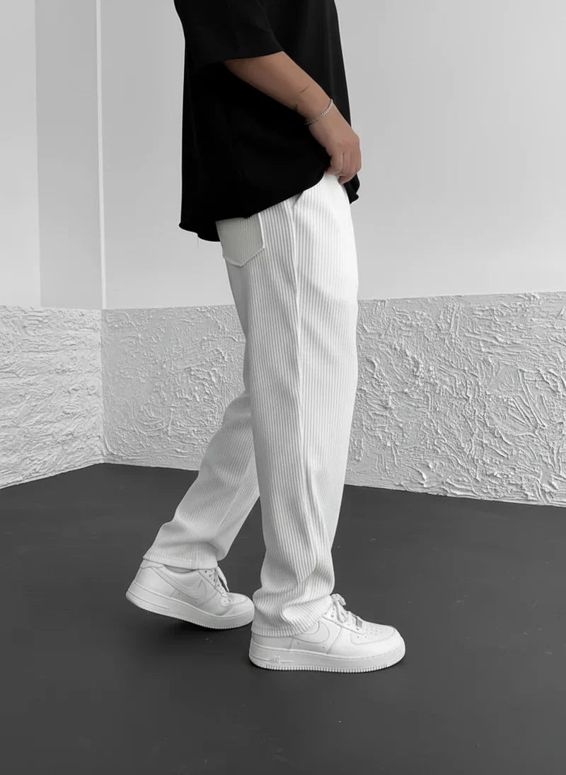 Uthman | Casual corduroy broek voor heren – Loszittende broek, relaxte casual streetwear