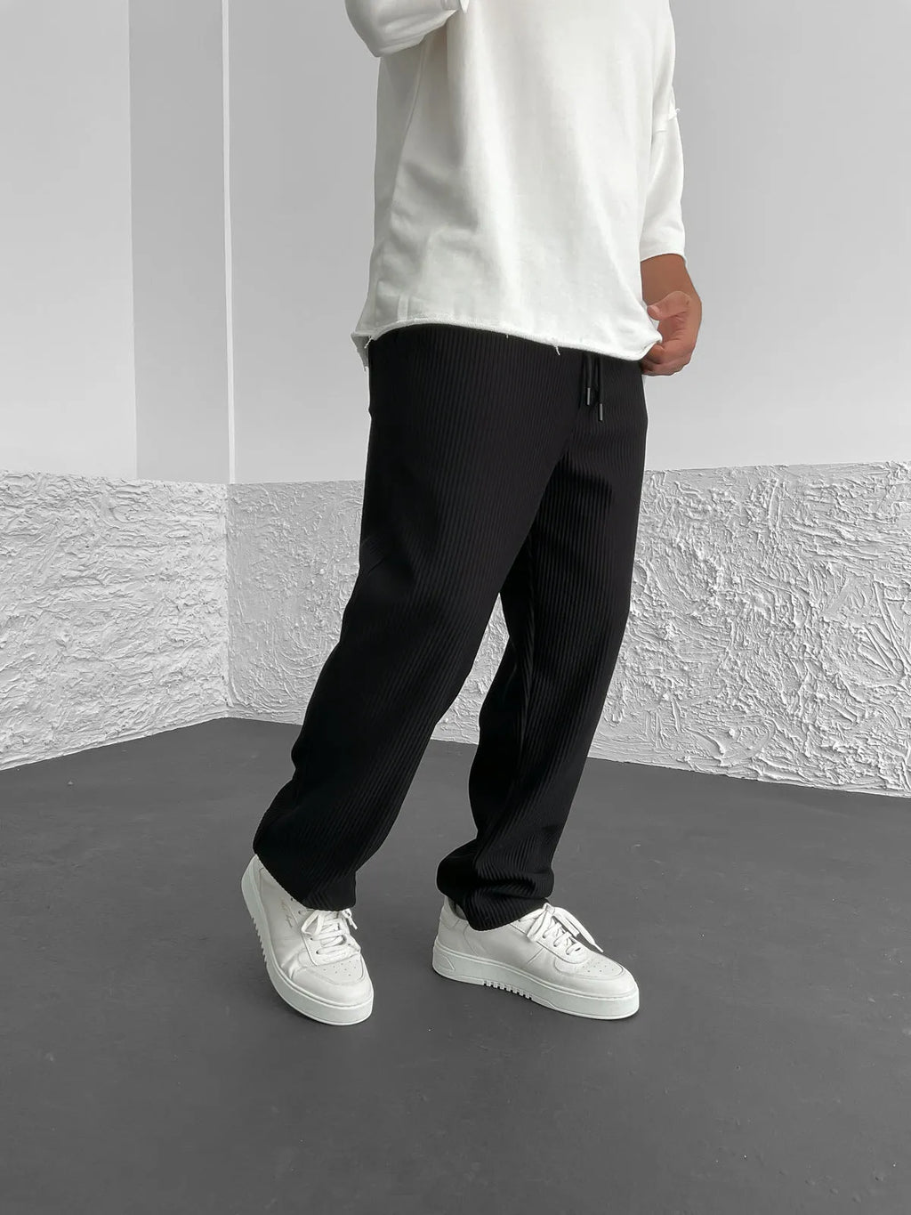 Uthman | Casual corduroy broek voor heren – Loszittende broek, relaxte casual streetwear