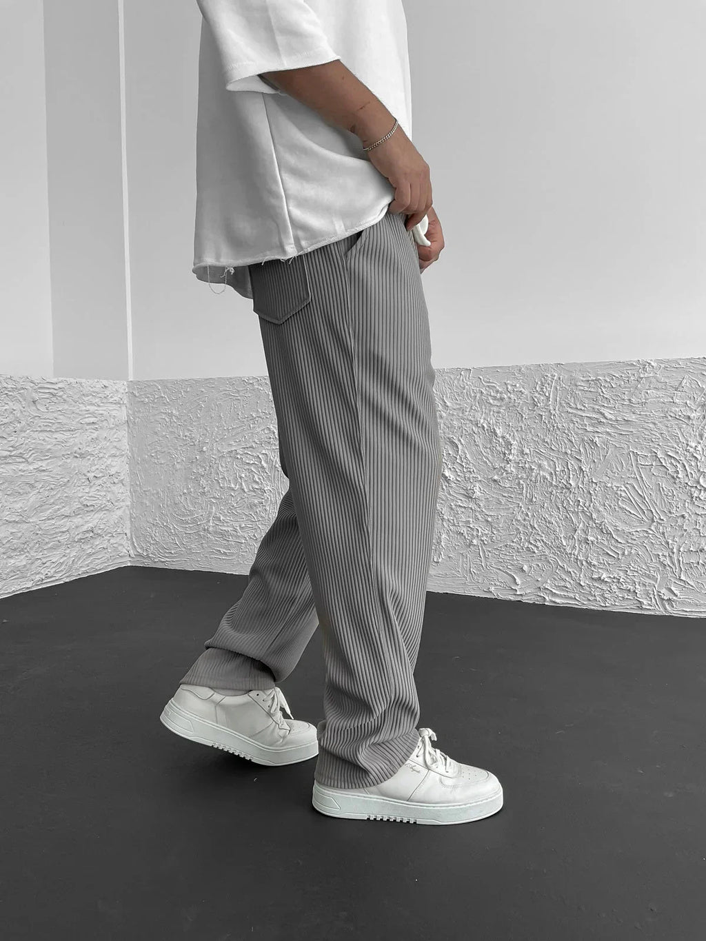 Uthman | Casual corduroy broek voor heren – Loszittende broek, relaxte casual streetwear