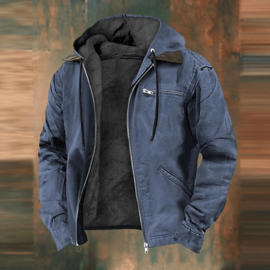 Ubaldo | Blouson aviateur à capuche pour homme - intérieur doublé, veste streetwear décontractée et chaude