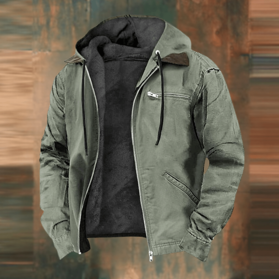 Ubaldo | Blouson aviateur à capuche pour homme - intérieur doublé, veste streetwear décontractée et chaude