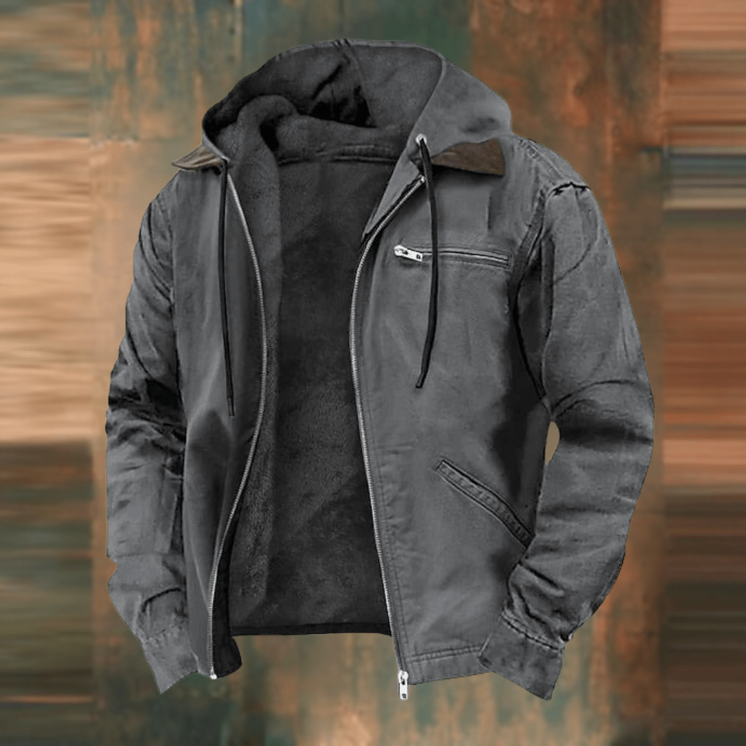 Ubaldo | Blouson aviateur à capuche pour homme - intérieur doublé, veste streetwear décontractée et chaude